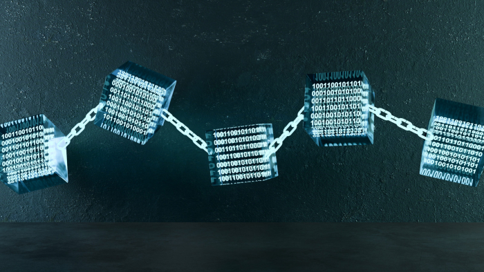 3D Illustration Blockchain Kette